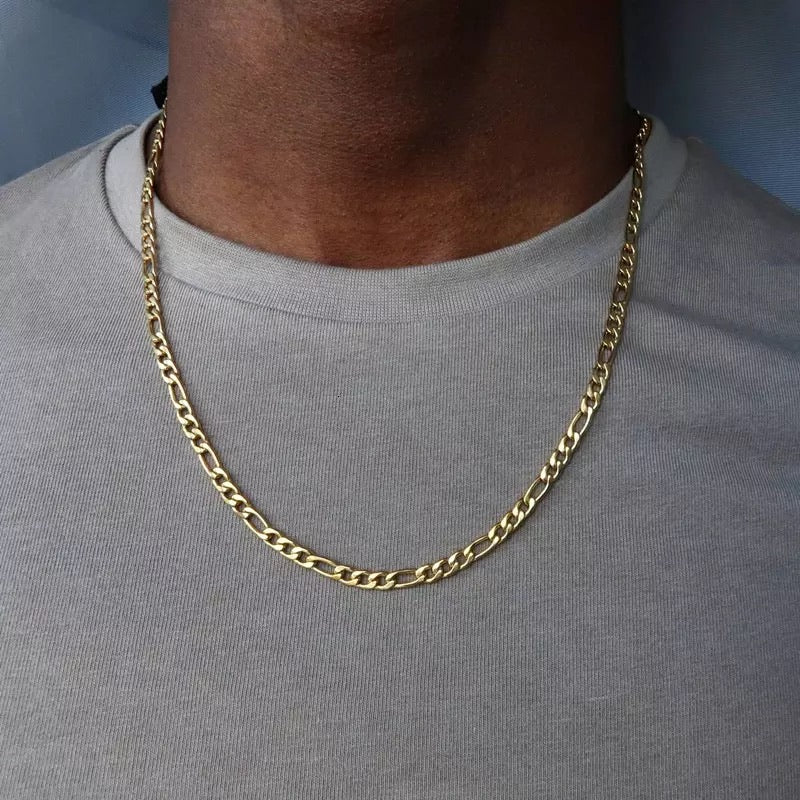 Ατσάλινη Αλυσίδα Λαιμού(unisex) - Cana Chain Necklace (Xρυσό-Ασημί)