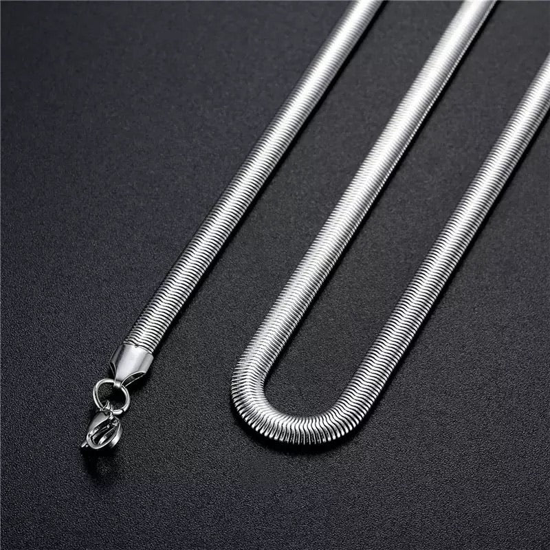 Ατσάλινη Αλυσίδα Λαιμού Φίδι - Snake Flat 45cm (χρυσό, ασημί, ροζ χρυσό )
