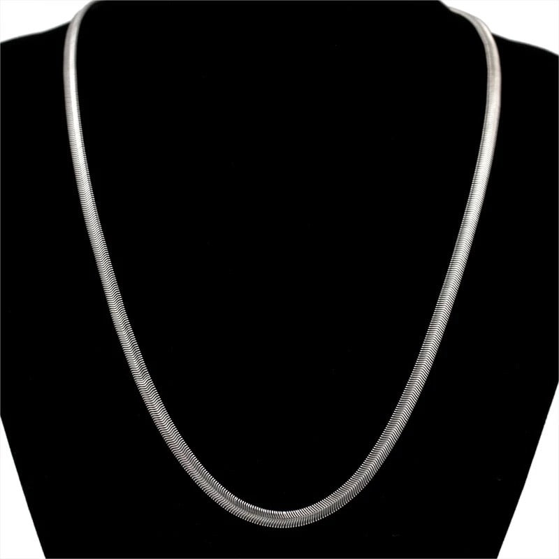 Ατσάλινη Αλυσίδα Λαιμού Φίδι - Snake Flat 45cm (χρυσό, ασημί, ροζ χρυσό )