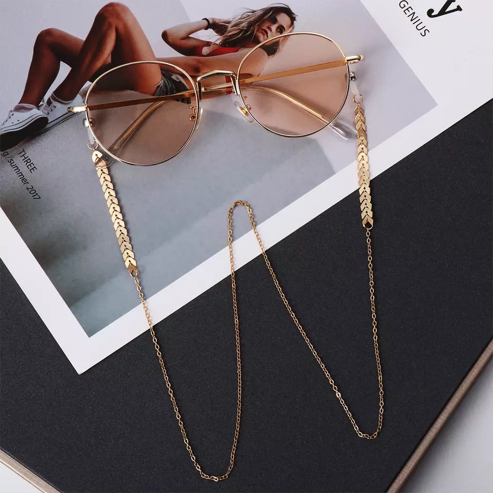 Ατσάλινη Αλυσίδα Γυαλιών - Sunglasses Chain Arrow ( χρυσό, ασημί)